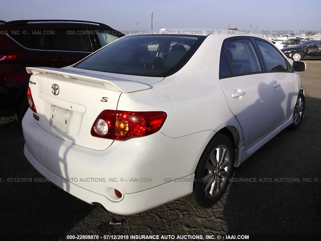 2T1BU4EE5AC526706 - 2010 TOYOTA COROLLA S/LE/XLE WHITE photo 4