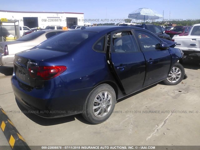 KMHDU46D57U143676 - 2007 HYUNDAI ELANTRA GLS/SE/LIMITED BLUE photo 4