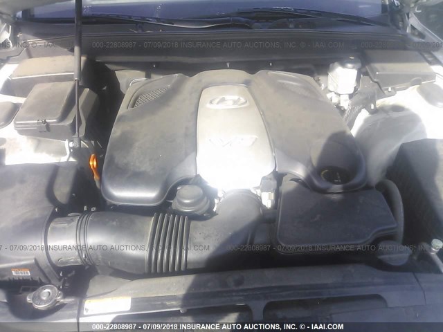 KMHGC46FX9U044212 - 2009 HYUNDAI GENESIS 4.6L SILVER photo 10