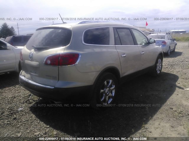 5GAER23708J114300 - 2008 BUICK ENCLAVE CXL GOLD photo 4