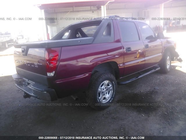 3GNEC12Z36G119977 - 2006 CHEVROLET AVALANCHE C1500 MAROON photo 4