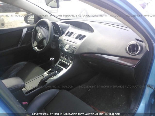 JM1BL1K33B1401620 - 2011 MAZDA SPEED 3 BLUE photo 5