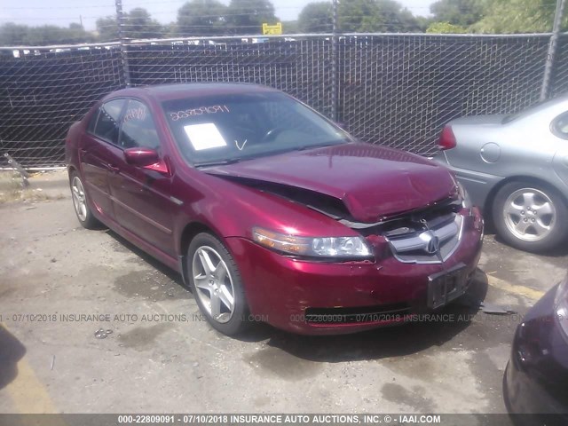 19UUA66245A071490 - 2005 ACURA TL MAROON photo 1