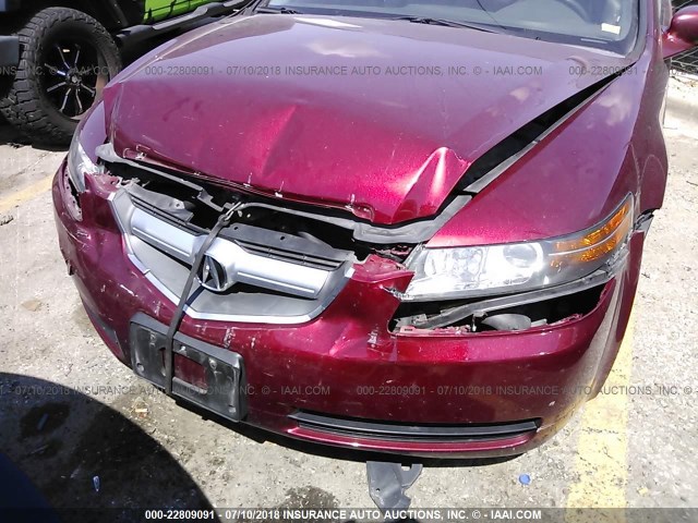 19UUA66245A071490 - 2005 ACURA TL MAROON photo 6