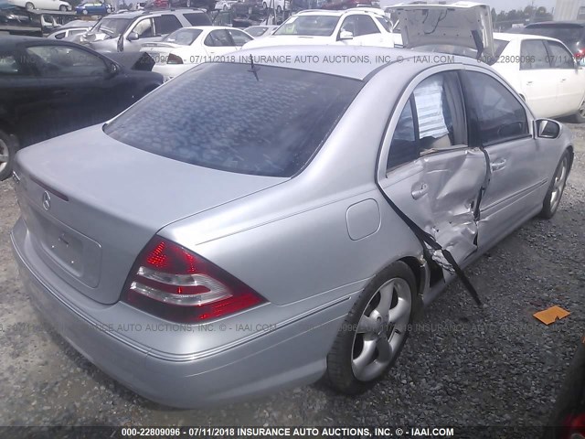 WDBRF52H26E020119 - 2006 MERCEDES-BENZ C GENERATION 2006 230 GRAY photo 4