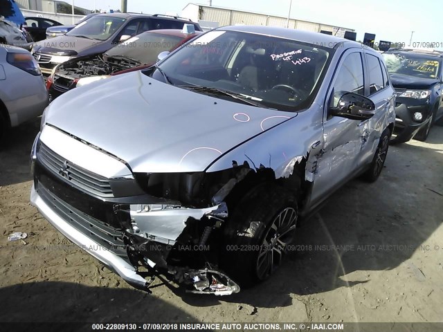 JA4AP3AU8GZ029278 - 2016 MITSUBISHI OUTLANDER SPORT ES/SE Light Blue photo 2