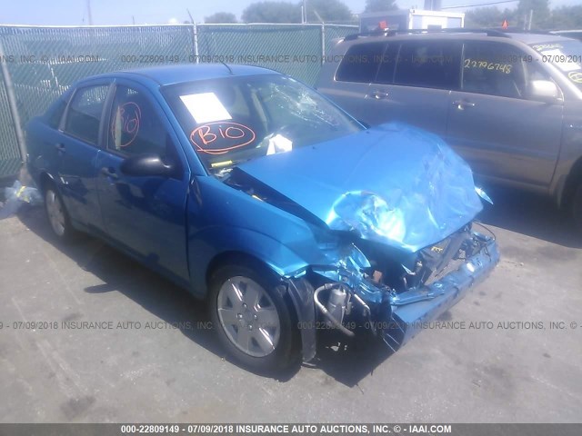 1FAFP34N17W340610 - 2007 FORD FOCUS ZX4/S/SE/SES BLUE photo 1