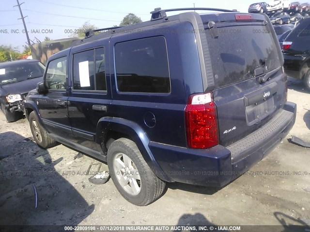 1J8HG48N96C165468 - 2006 JEEP COMMANDER BLUE photo 3