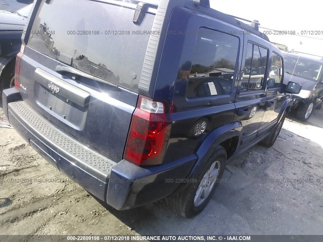 1J8HG48N96C165468 - 2006 JEEP COMMANDER BLUE photo 4