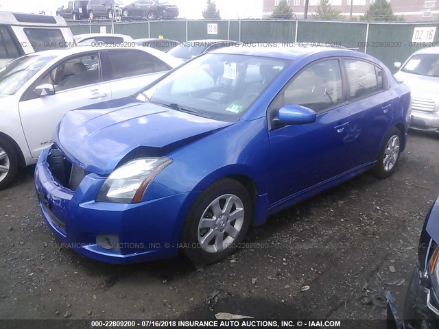 3N1AB6AP6AL619299 - 2010 NISSAN SENTRA 2.0/2.0S/SR/2.0SL BLUE photo 2