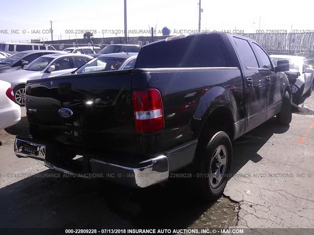 1FTRW12W06KC17235 - 2006 FORD F150 SUPERCREW შავი ფოტო 4