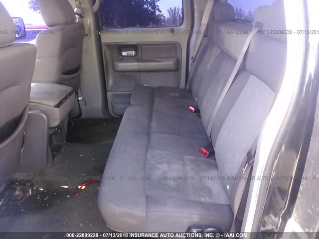 1FTRW12W06KC17235 - 2006 FORD F150 SUPERCREW შავი ფოტო 8