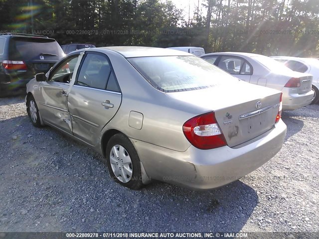 4T1BE32K63U733320 - 2003 TOYOTA CAMRY LE/XLE/SE 金色 照片 3
