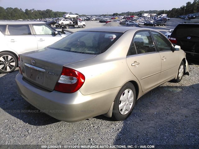 4T1BE32K63U733320 - 2003 TOYOTA CAMRY LE/XLE/SE 金色 照片 4