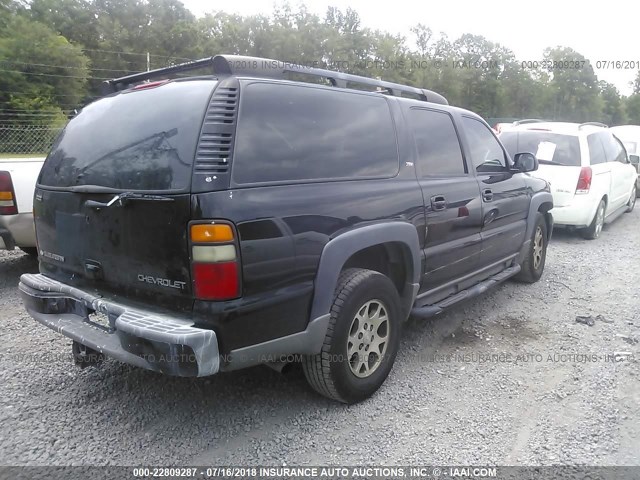 3GNEC16Z65G221010 - 2005 CHEVROLET SUBURBAN C1500 BLACK photo 4