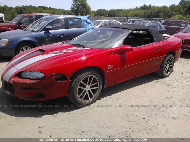 2G1FP32G522110666 - 2002 CHEVROLET CAMARO Z28 RED photo 2