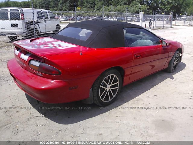 2G1FP32G522110666 - 2002 CHEVROLET CAMARO Z28 RED photo 4