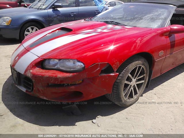 2G1FP32G522110666 - 2002 CHEVROLET CAMARO Z28 RED photo 6