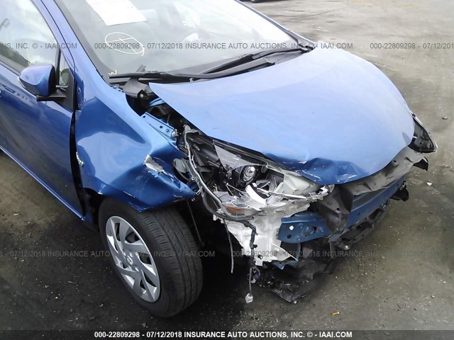 JTDKDTB39F1099538 - 2015 TOYOTA PRIUS C BLUE photo 6