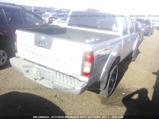 1N6ED27Y14C401415 - 2004 NISSAN FRONTIER CREW CAB XE V6 SILVER photo 4