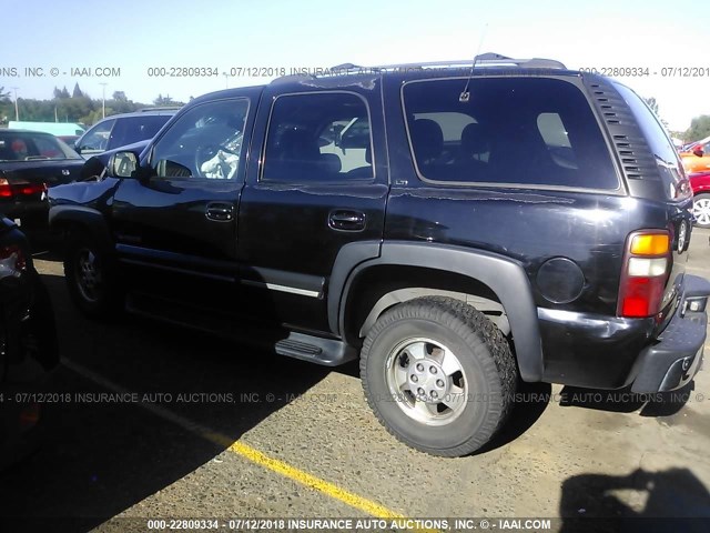 1GNEK13T81J149223 - 2001 CHEVROLET TAHOE K1500 BLACK photo 3