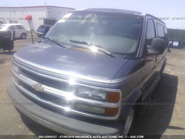 1GBFG15M1T1007856 - 1996 CHEVROLET G10 BLUE photo 2