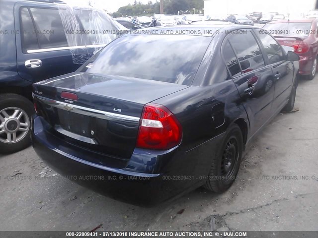 1G1ZS58F97F276684 - 2007 CHEVROLET MALIBU LS Mavi foto 4