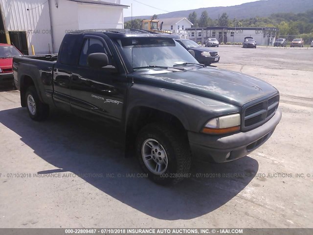 1B7GG22Y1XS165143 - 1999 DODGE DAKOTA GREEN photo 1