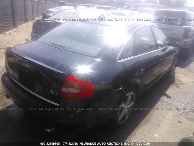 WAUCD64BX4N097147 - 2004 AUDI A6 S-LINE QUATTRO BLACK photo 4