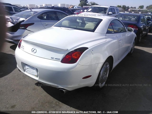 JTHFN48Y720002813 - 2002 LEXUS SC 430 WHITE photo 4