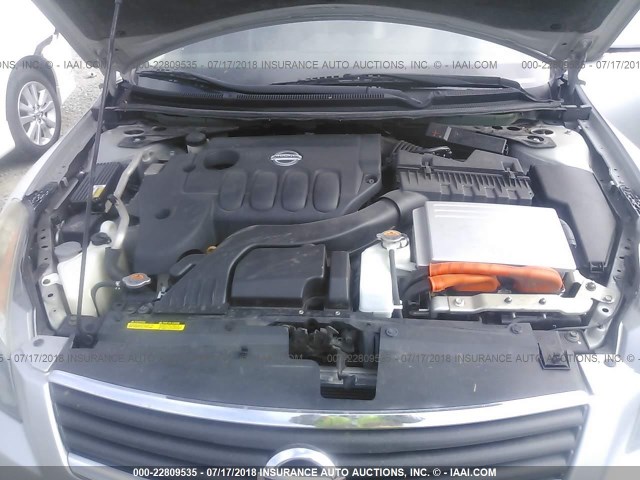 1N4CL21E48C291502 - 2008 NISSAN ALTIMA HYBRID SILVER photo 10