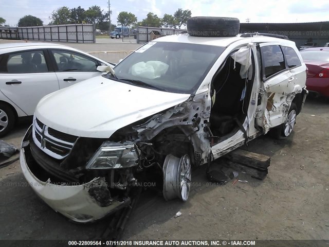 3C4PDCBB3DT684814 - 2013 DODGE JOURNEY SXT WHITE photo 2