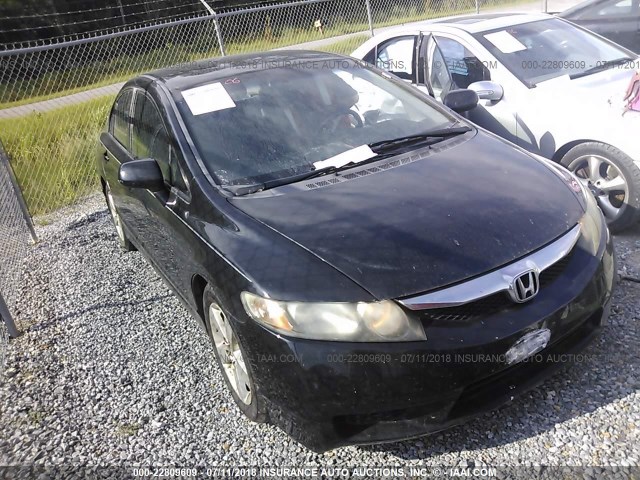 2HGFA16699H535962 - 2009 HONDA CIVIC BLACK photo 1