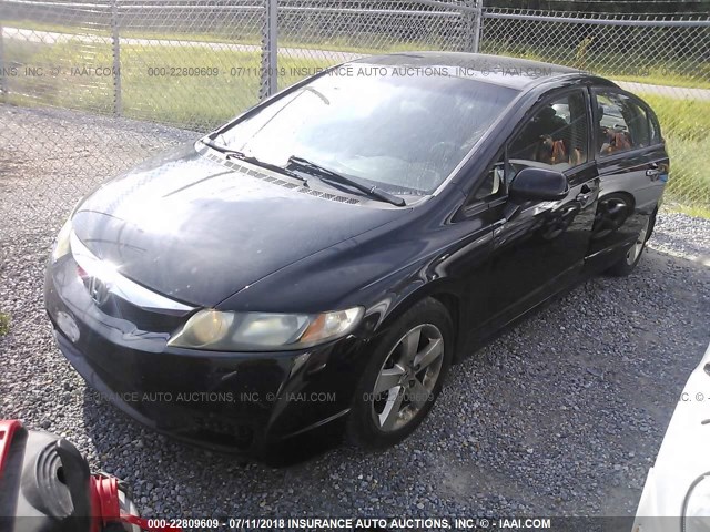 2HGFA16699H535962 - 2009 HONDA CIVIC BLACK photo 2