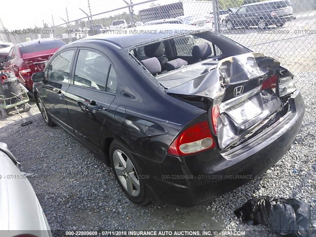 2HGFA16699H535962 - 2009 HONDA CIVIC BLACK photo 3