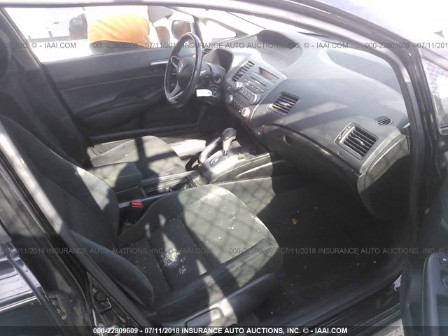 2HGFA16699H535962 - 2009 HONDA CIVIC BLACK photo 5