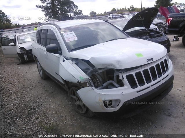 1C4NJCBA0ED679360 - 2014 JEEP COMPASS SPORT WHITE photo 1