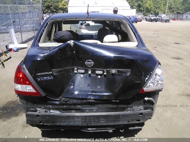 3N1BC11E48L352130 - 2008 NISSAN VERSA S/SL BLACK photo 6