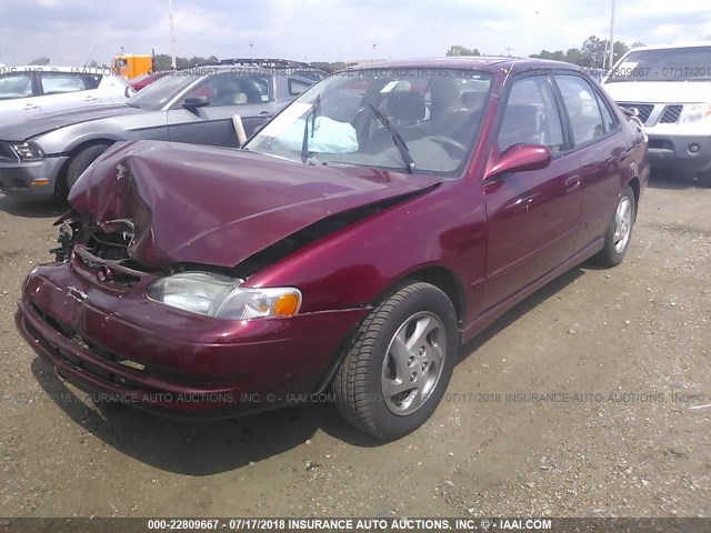 2T1BR12E0YC297771 - 2000 TOYOTA COROLLA VE/CE/LE 勃艮第红 照片 2