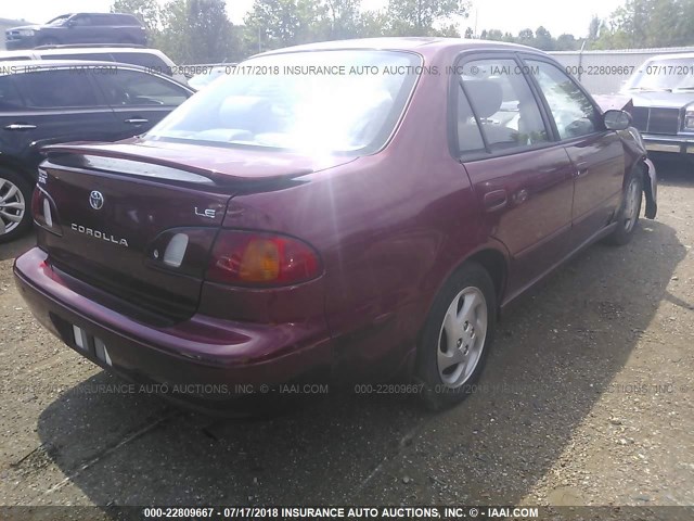 2T1BR12E0YC297771 - 2000 TOYOTA COROLLA VE/CE/LE 勃艮第红 照片 4