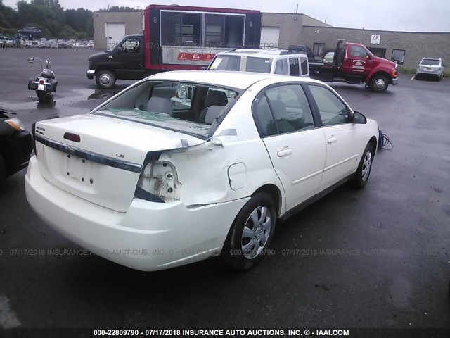 1G1ZS57F87F283711 - 2007 CHEVROLET MALIBU LS WHITE photo 4