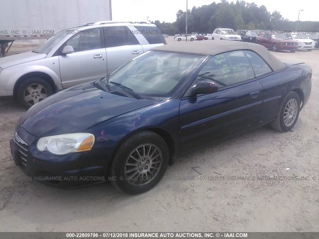 1C3EL55R76N260218 - 2006 CHRYSLER SEBRING TOURING BLUE photo 2