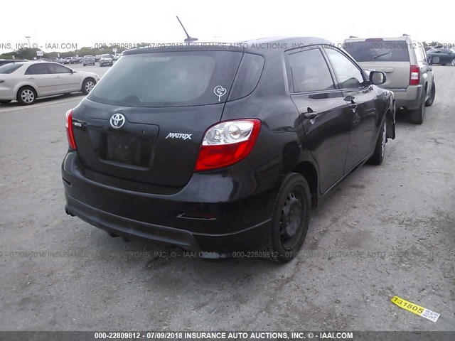 2T1KU4EE3AC368396 - 2010 TOYOTA COROLLA MATRIX  BLACK photo 4