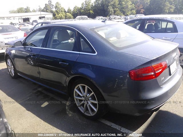 WAUFFAFLXFN018997 - 2015 AUDI A4 PREMIUM PLUS BLUE photo 3