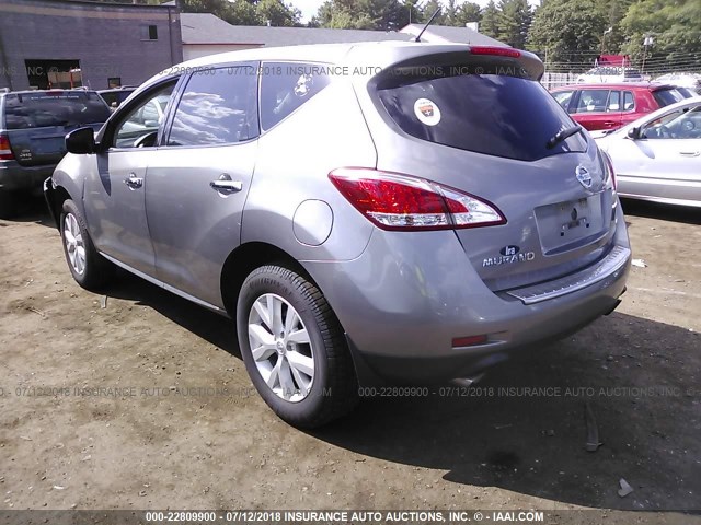 JN8AZ1MW7BW156958 - 2011 NISSAN MURANO S/SL/LE SILVER photo 3