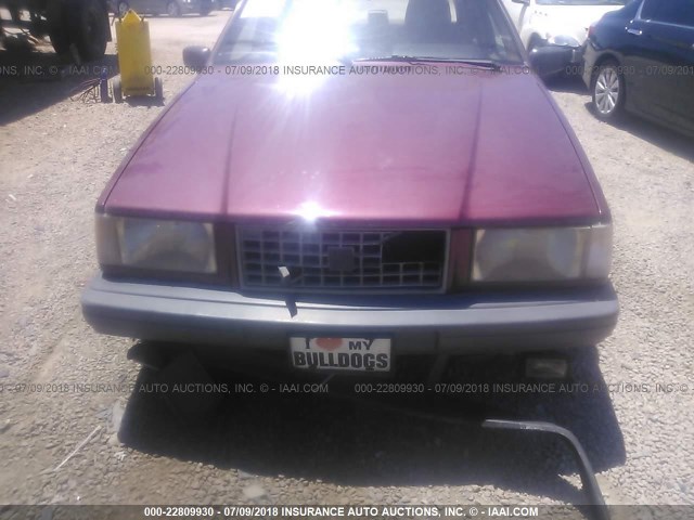 YV1FA8747L2473394 - 1990 VOLVO 740 BURGUNDY photo 6