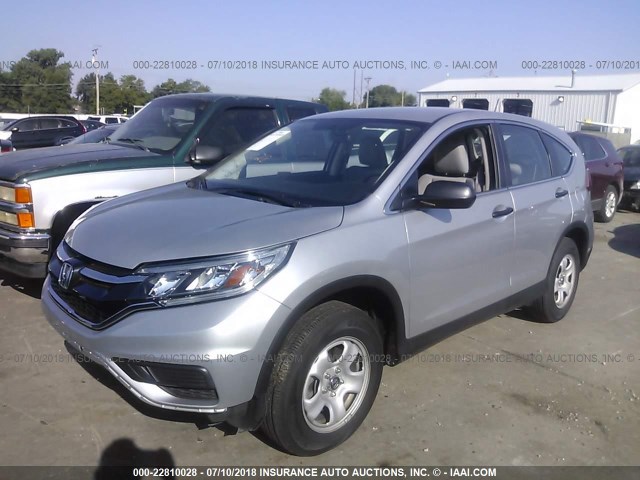 3CZRM3H30FG701681 - 2015 HONDA CR-V LX SILVER photo 2