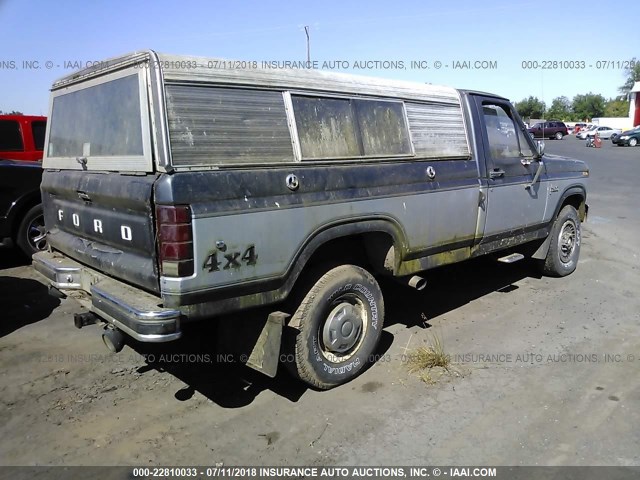 1FTHF26L0FPA15676 - 1985 FORD F250 SILVER photo 4