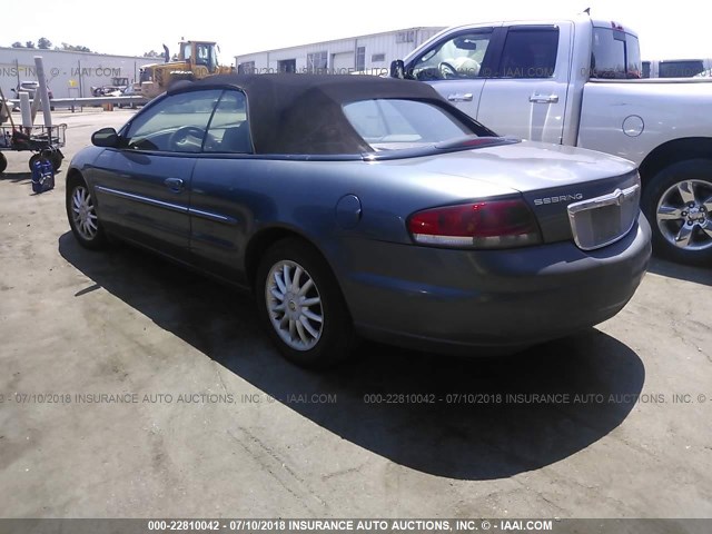 1C3EL55R62N262052 - 2002 CHRYSLER SEBRING LXI BLUE photo 3