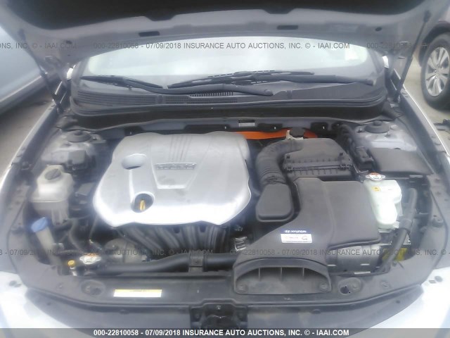 KMHEC4A43CA026687 - 2012 HYUNDAI SONATA HYBRID SILVER photo 10